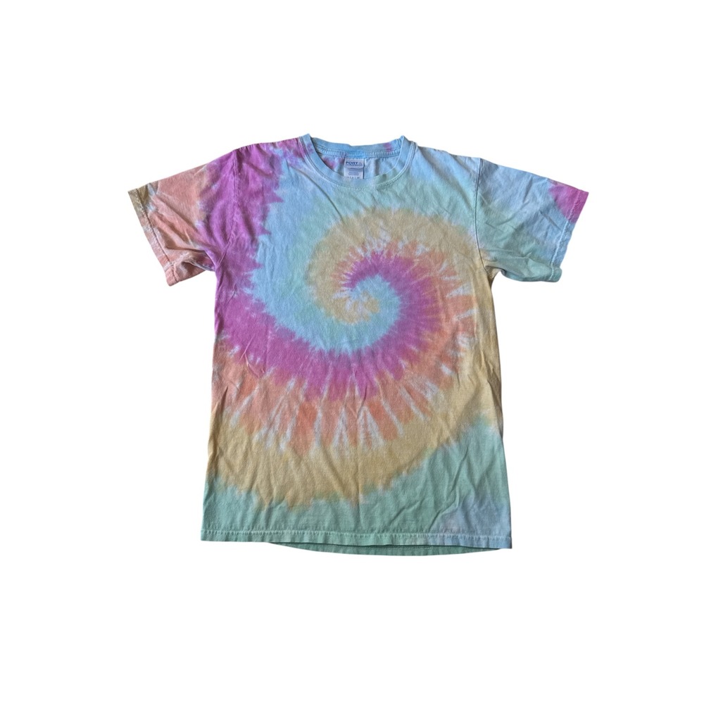 Port & Company Tie Dye T-Shirt Pastel Spiral Short Sleeve Unisex Small